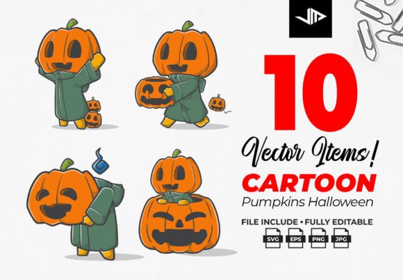 Cute Pumpkin Head Costume Graphics for Creative Projects