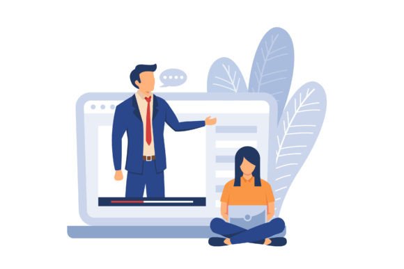 E-learning Banner for Modern Business Graphics