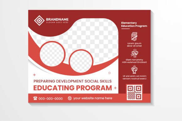 Educating Program Horizontal Flyer for Print Templates and Graphics