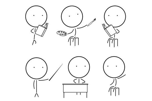 Education Icons for Digital Products and Merchandise