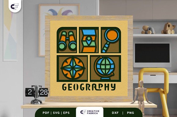 Geography 3D SVG for School Projects