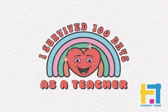 Happy 100 Days of School Retro SVG for Graphics and Crafts