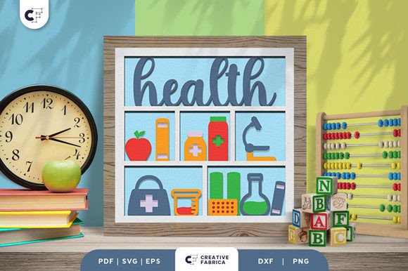 Health Education School 3D SVG for Branding