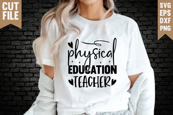 Physical Education Teacher Shirt Graphic Design Asset