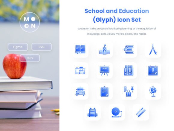 School and Education Glyph Icon Set Review