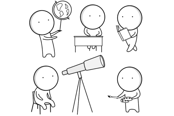 School Icons, Education Icons for Web and Print Graphics