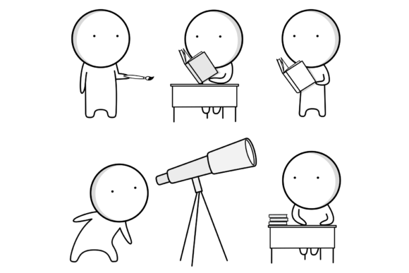 School Icons for Embroidery Projects