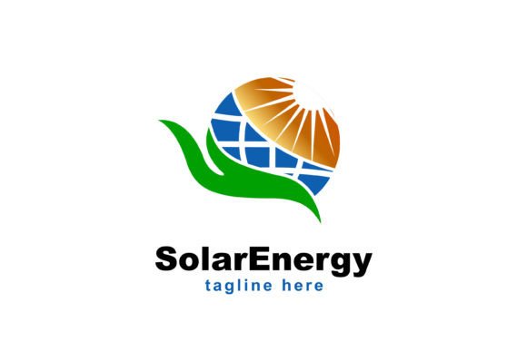 Solar Green Energy Logo Design for Small Business Branding
