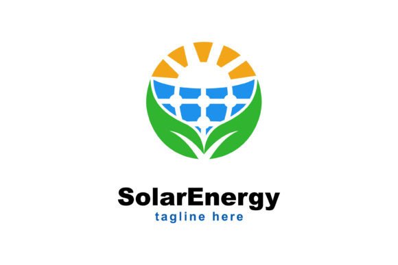 Solar Green Energy Logo Design Template for Logos and Graphics
