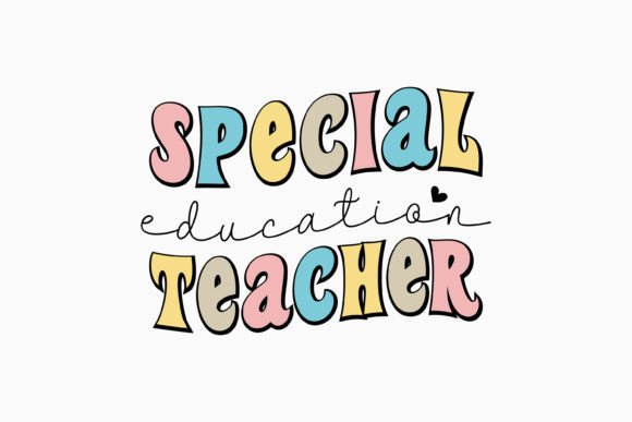 Special Education Teacher Retro Svg for Crafts and Graphics
