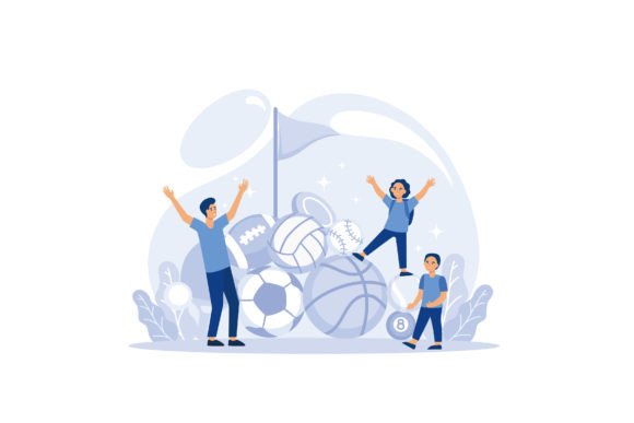 Sport Class Illustration Kids Graphics for Handmade Creations