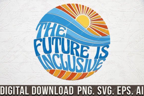 The Future Is Inclusive Vintage Autism T-Shirt Design